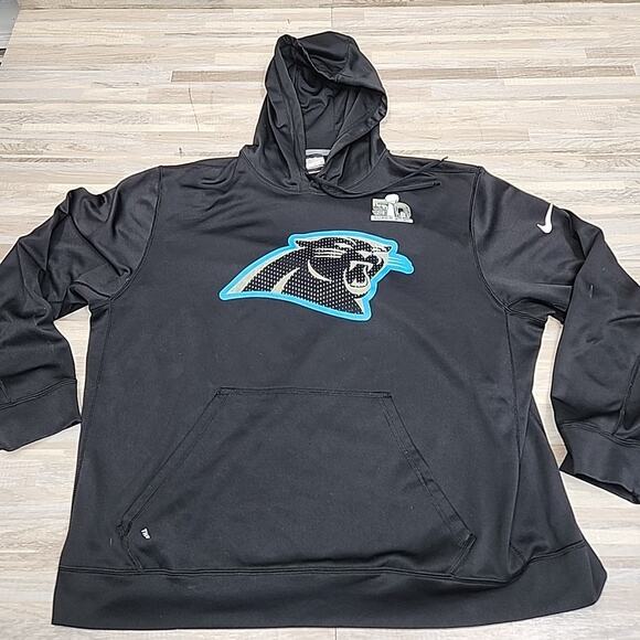 Carolina Panthers Nike Therma-Fit Hoodie Pullover Men's Size 2XL Super Bowl NFL - Picture 1 of 8
